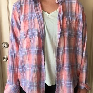 Plaid button down shirt